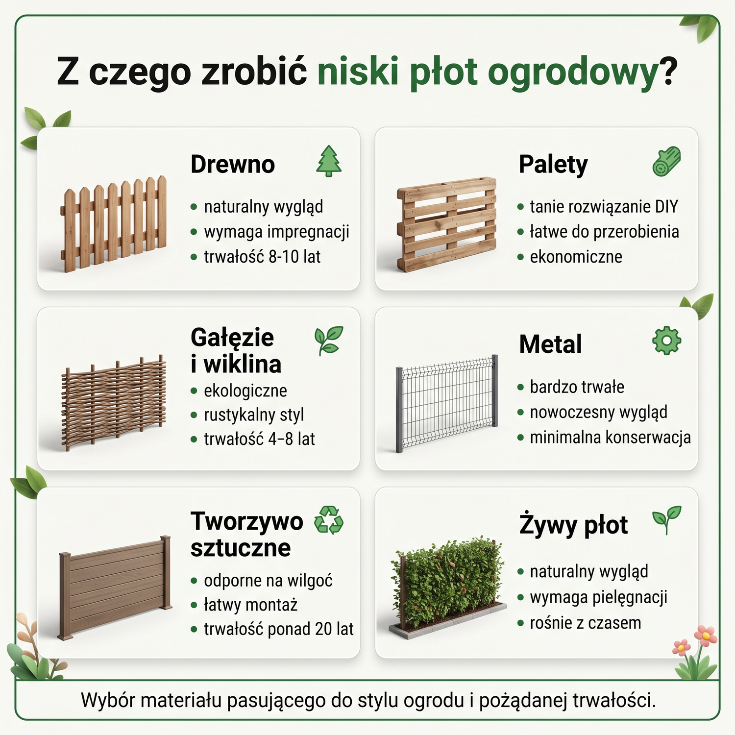Kolorowy płotek z palet dookoła warzywnika